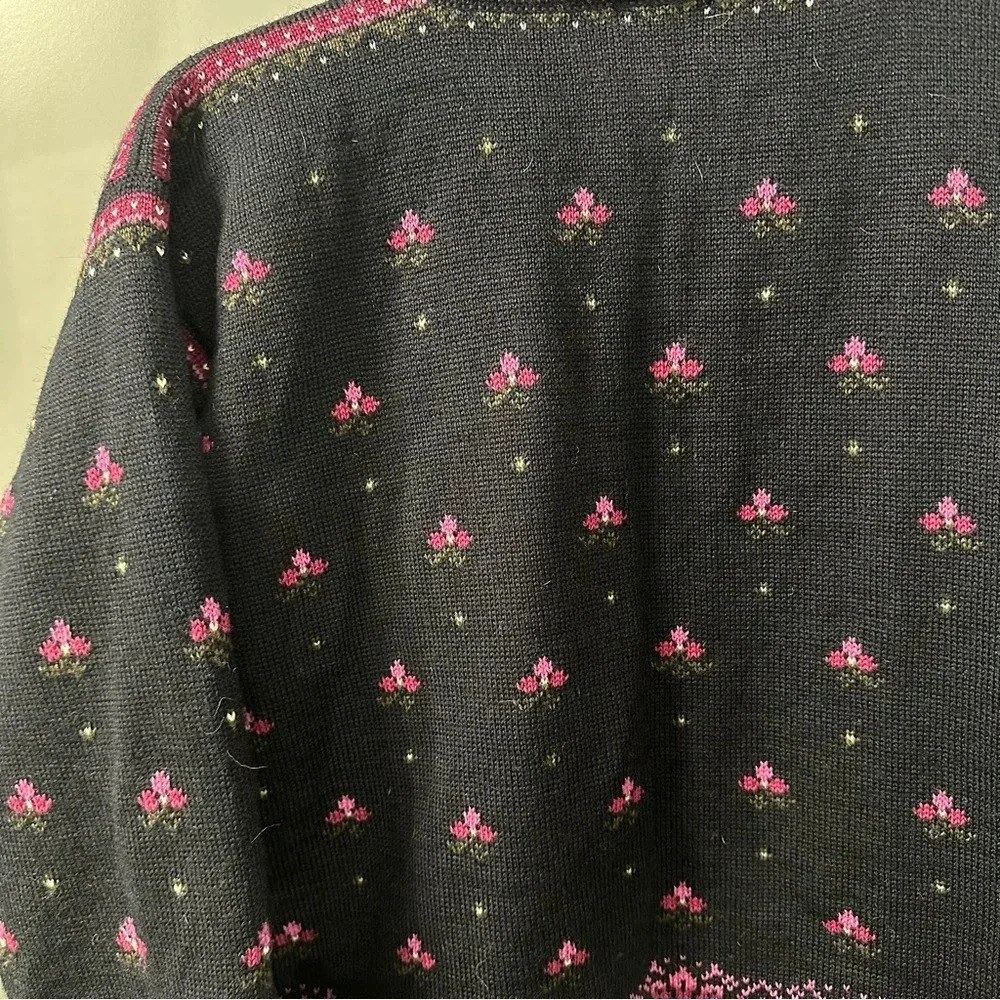 Vintage Dale of Norway Salt Lake City Olympics 2002 Full Zip Wool Sweater Medium - Picture 4 of 10